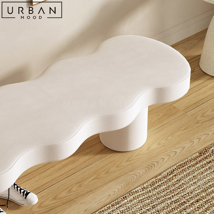 ADES Modern Leather Bench