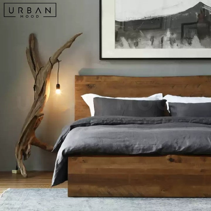 FRIKYA Rustic Solid Wood Bedframe