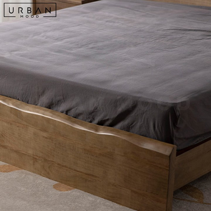 FRIKYA Rustic Solid Wood Bedframe