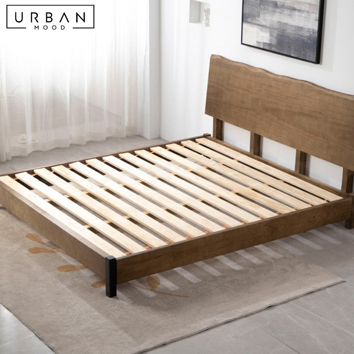 FRIKYA Rustic Solid Wood Bedframe