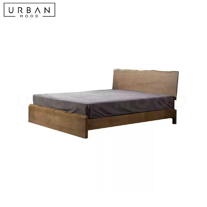 FRIKYA Rustic Solid Wood Bedframe