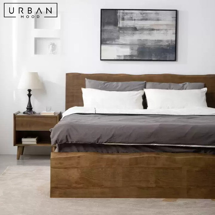 FRIKYA Rustic Solid Wood Bedframe