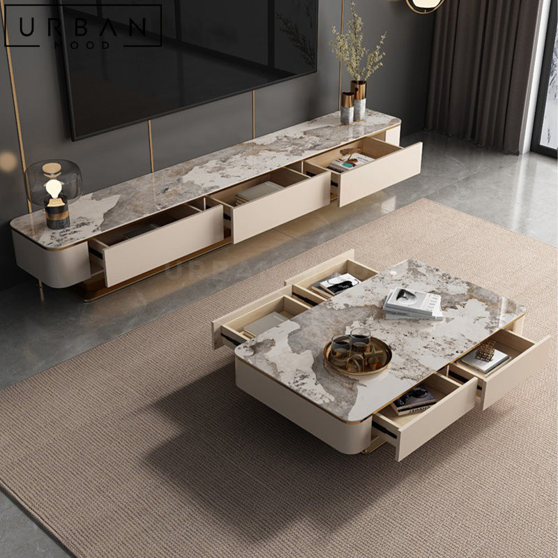AISHA Modern TV Console & Coffee Table