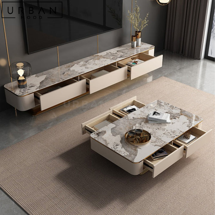 AISHA Modern TV Console & Coffee Table