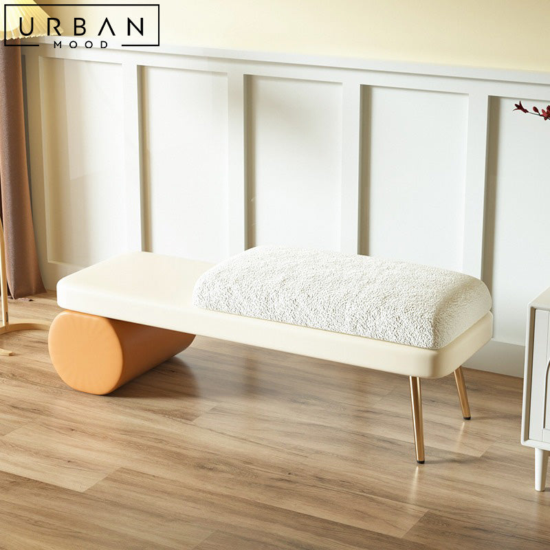 ALEEDA Modern Fabric Bench