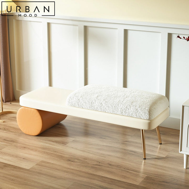 ALEEDA Modern Fabric Bench