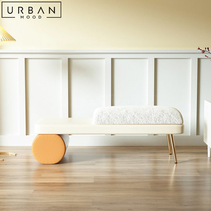 ALEEDA Modern Fabric Bench