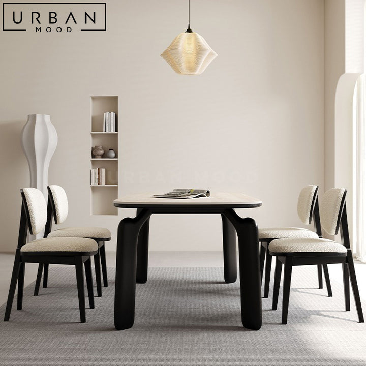 ALESA Modern Boucle Dining Chair