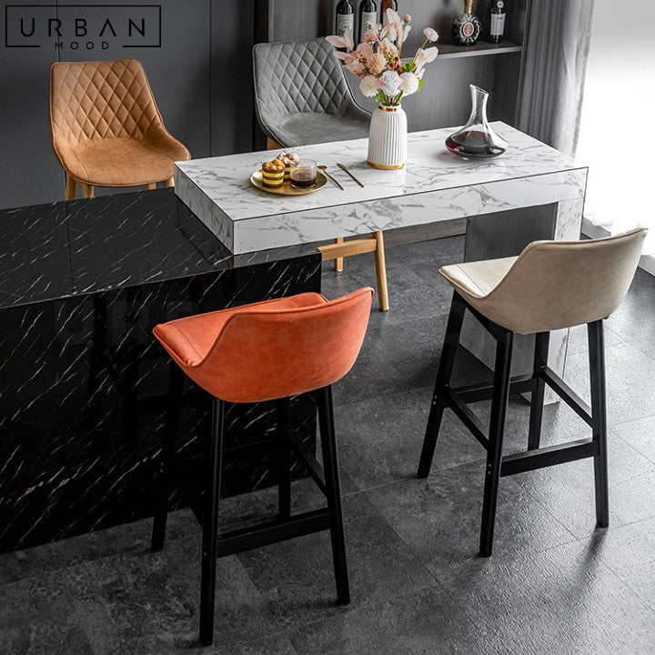 ALEXAN Modern Leather Bar Stool
