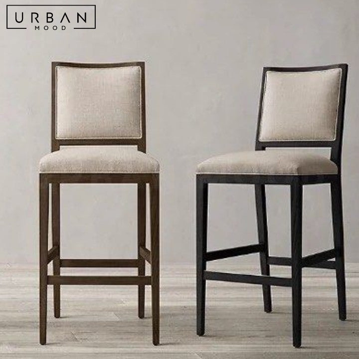 ALISSON Vintage Solid Wood Bar Stool