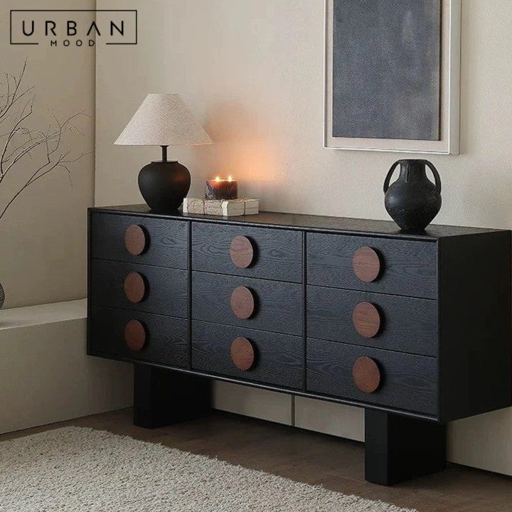 ALLAR Solid Wood Chest Of Drawers