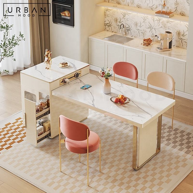AMAL Modern Sintered Stone Island Dining Table – Urban Mood