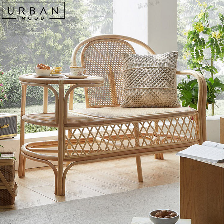 APOLIN Japandi Rattan Bench