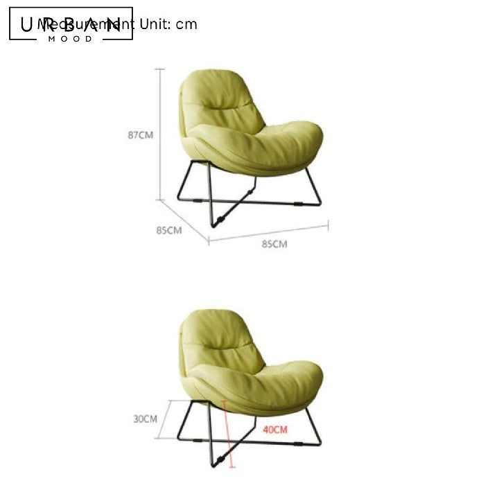 ARANGO Modern Leather Lounge Chair