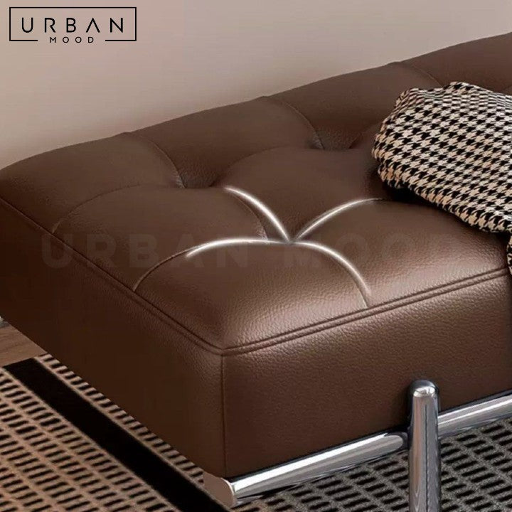 SHOUR Modern Leather Ottoman