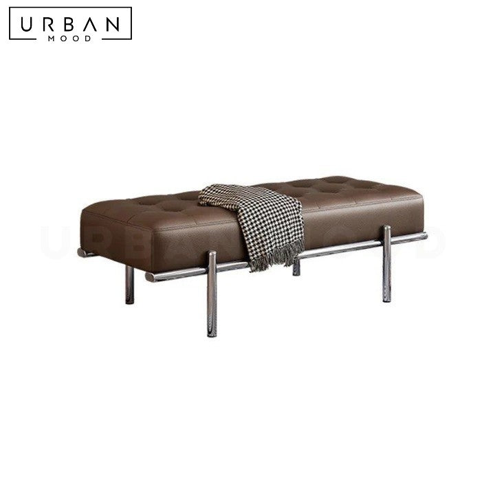 SHOUR Modern Leather Ottoman