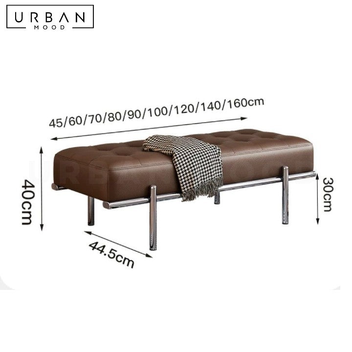 SHOUR Modern Leather Ottoman
