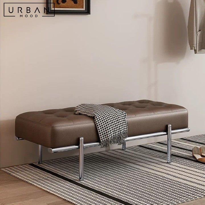 SHOUR Modern Leather Ottoman