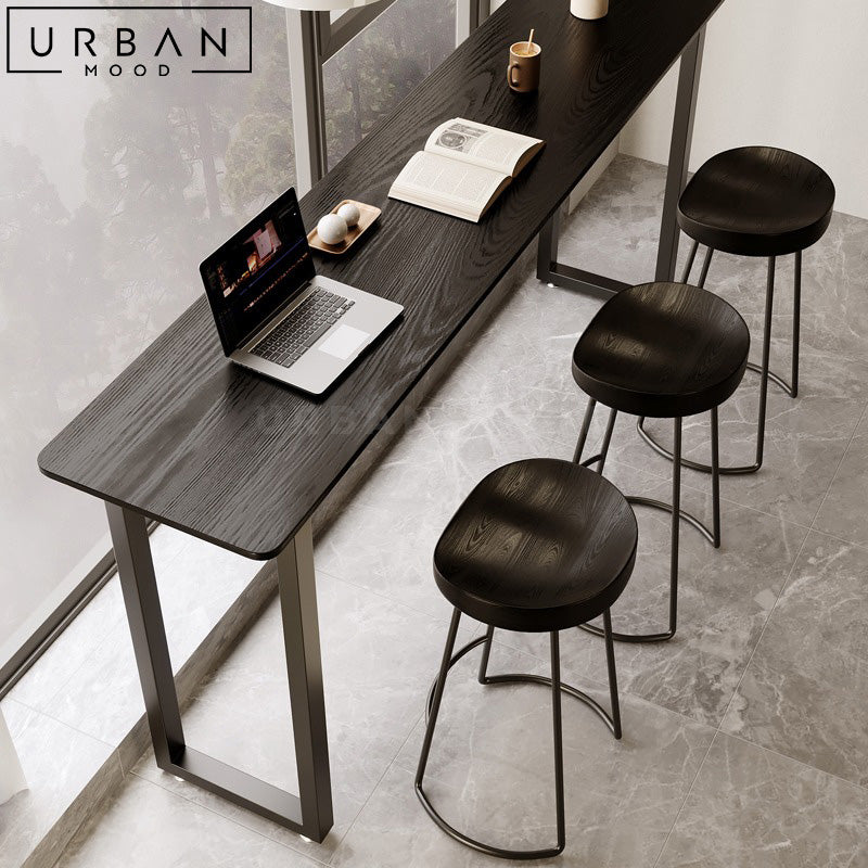 ASLIN Modern Solid Wood Bar Table