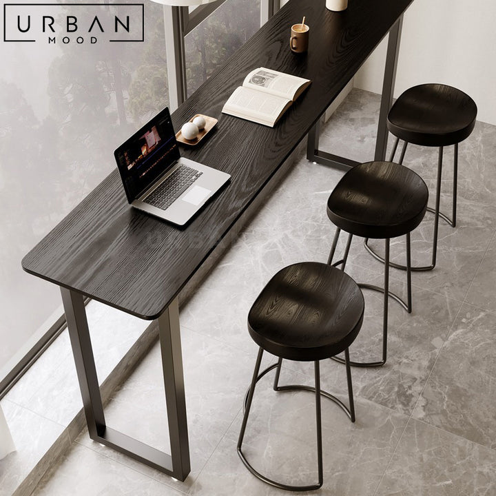 ASLIN Modern Solid Wood Bar Table