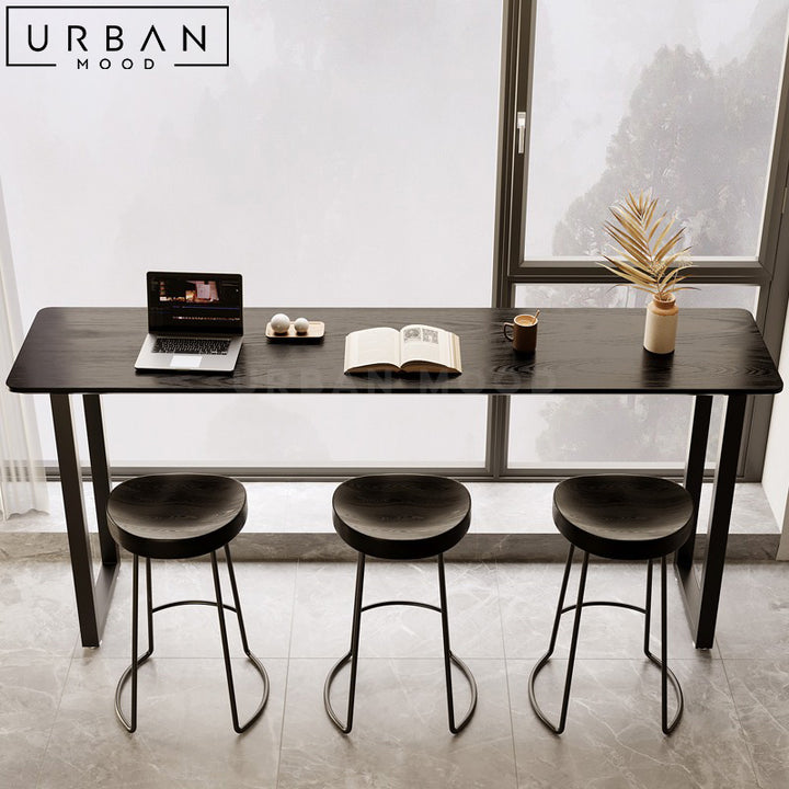 ASLIN Modern Solid Wood Bar Table