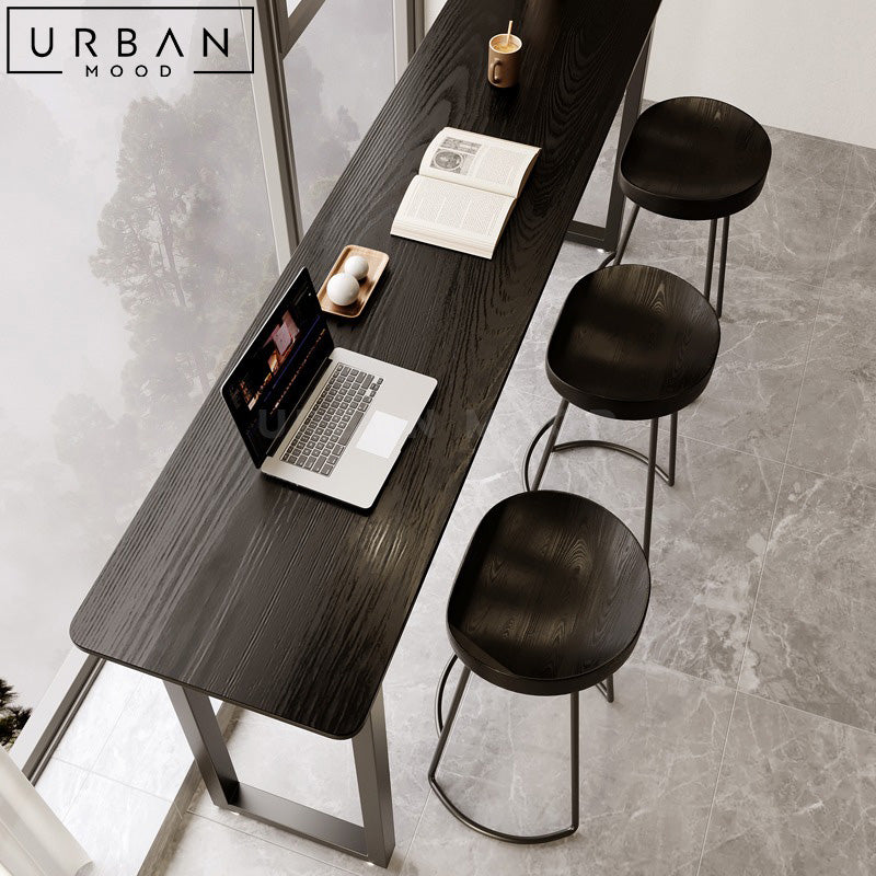 ASLIN Modern Solid Wood Bar Table