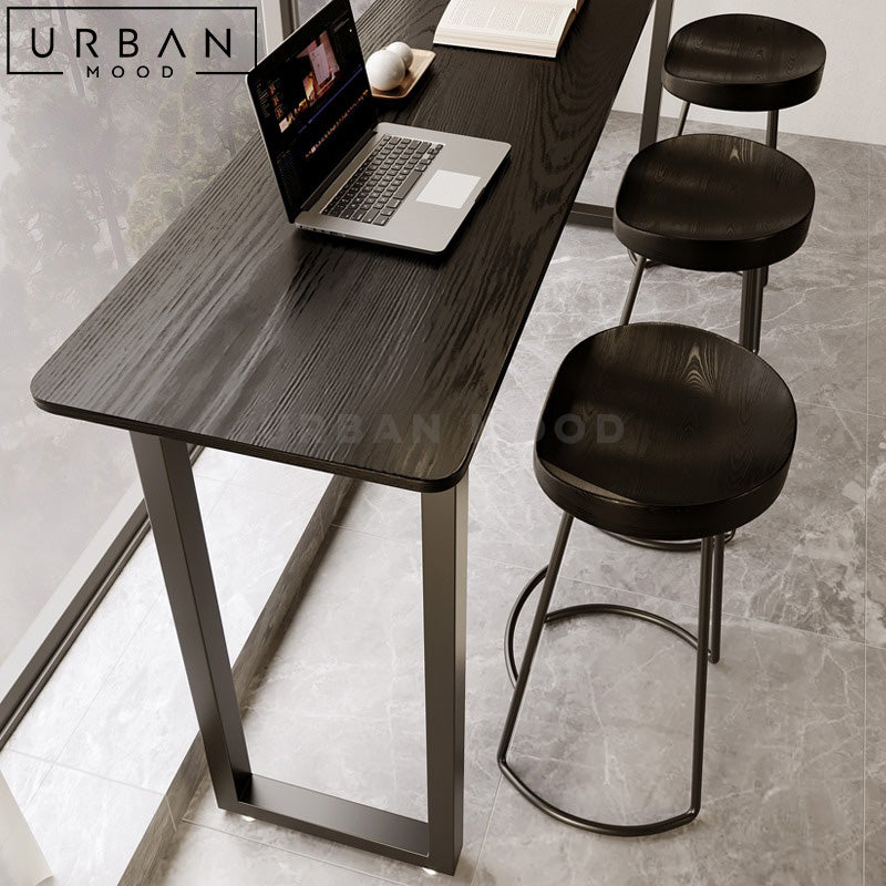 ASLIN Modern Solid Wood Bar Table