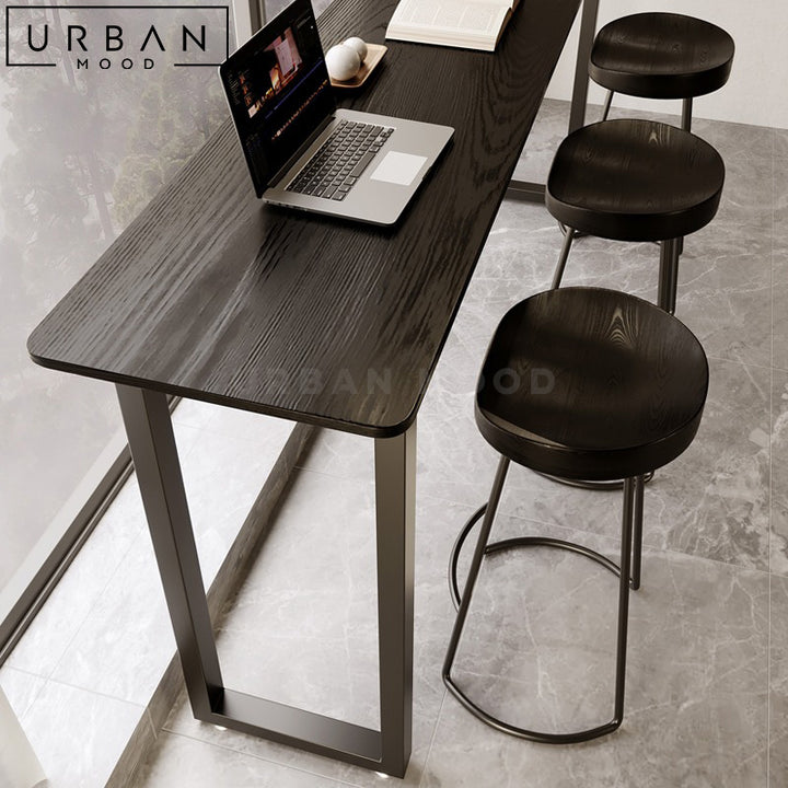 ASLIN Modern Solid Wood Bar Table