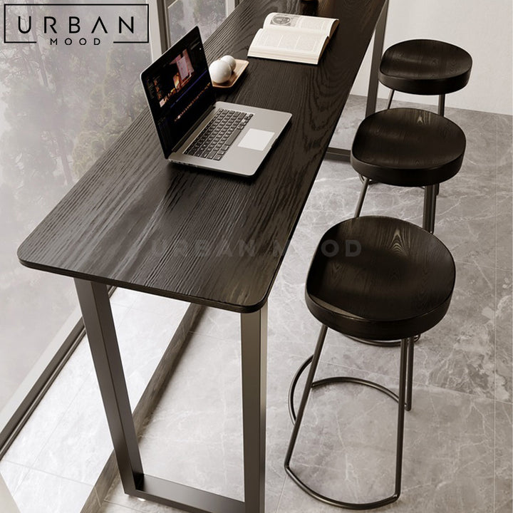ASLIN Modern Solid Wood Bar Table