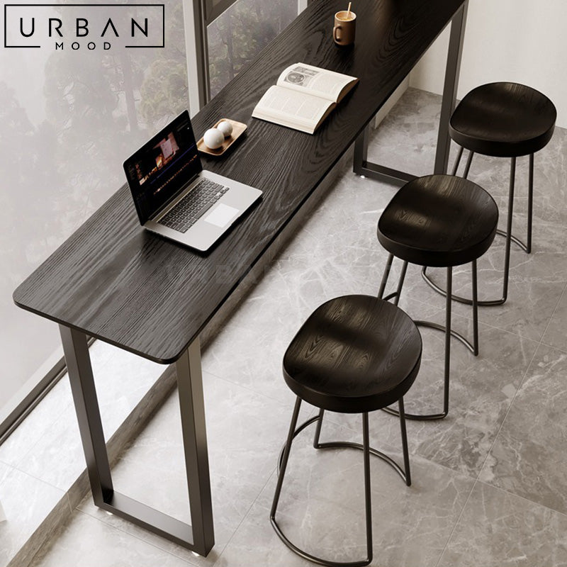 ASLIN Modern Solid Wood Bar Table