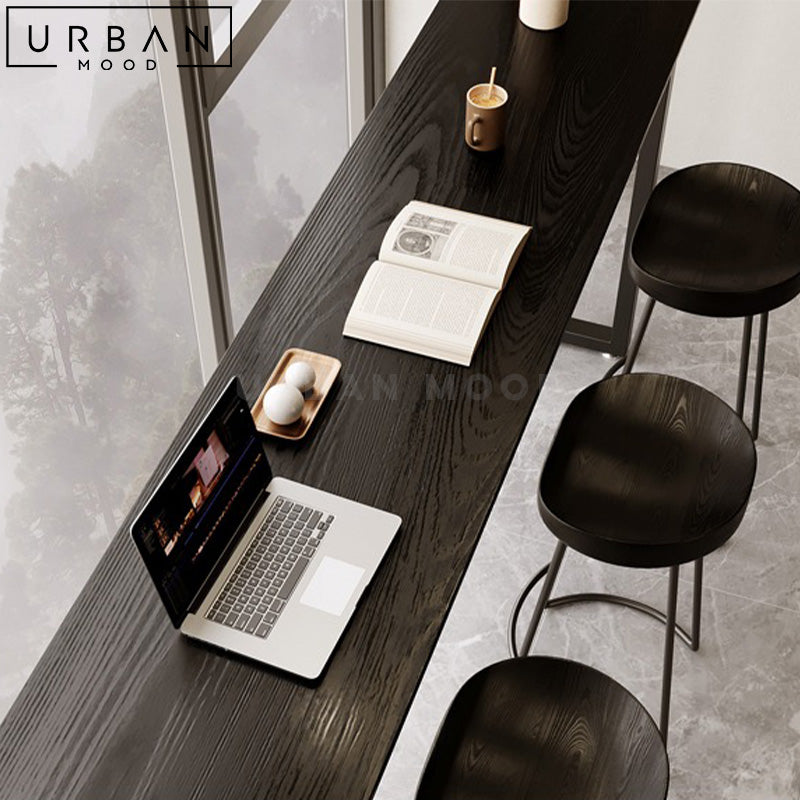 ASLIN Modern Solid Wood Bar Table