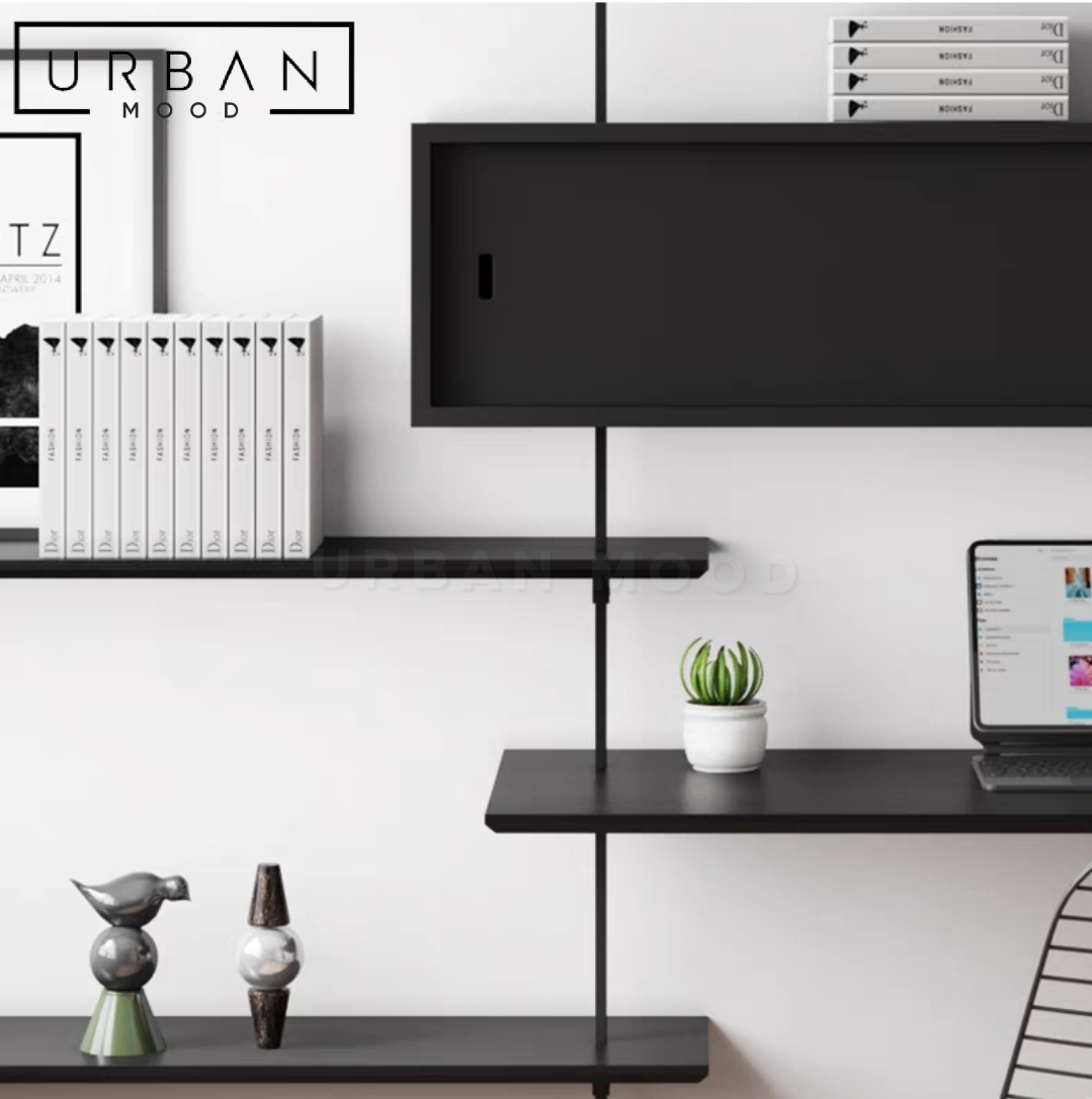 ARISTOTE Modern Solid Wood Shelf