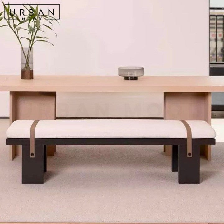 BIDDER Modern Fabric Dining Bench