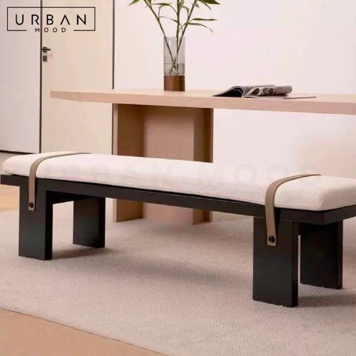 BIDDER Modern Fabric Dining Bench