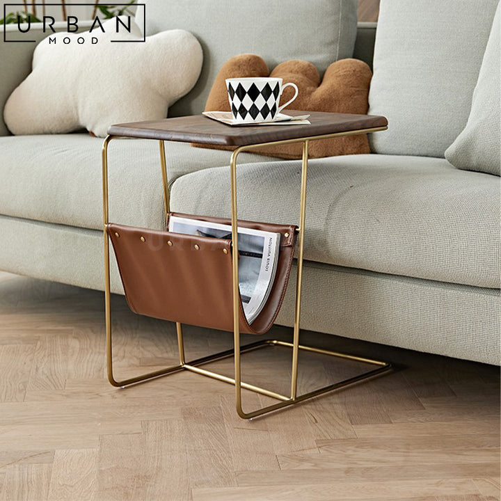 BARTA Mid-Century Solid Wood Side Table