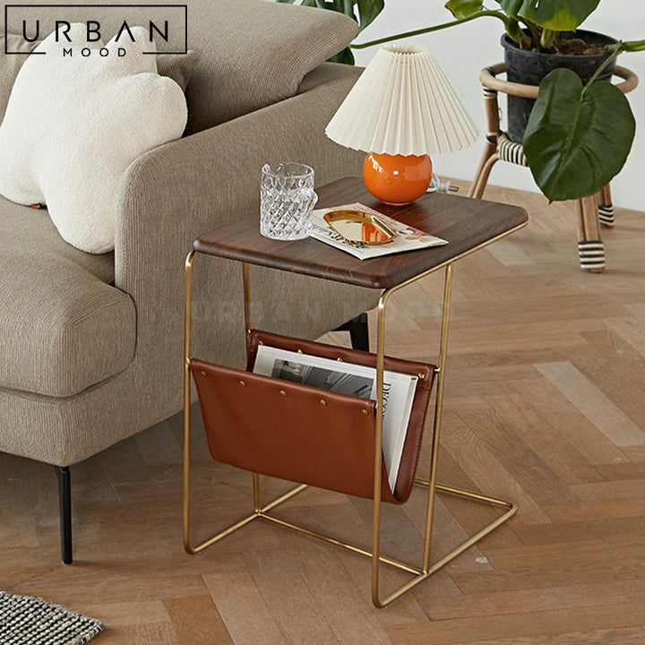 BARTA Mid-Century Solid Wood Side Table