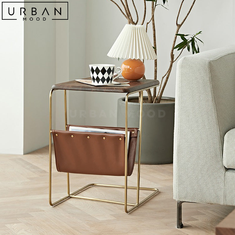 BARTA Mid-Century Solid Wood Side Table