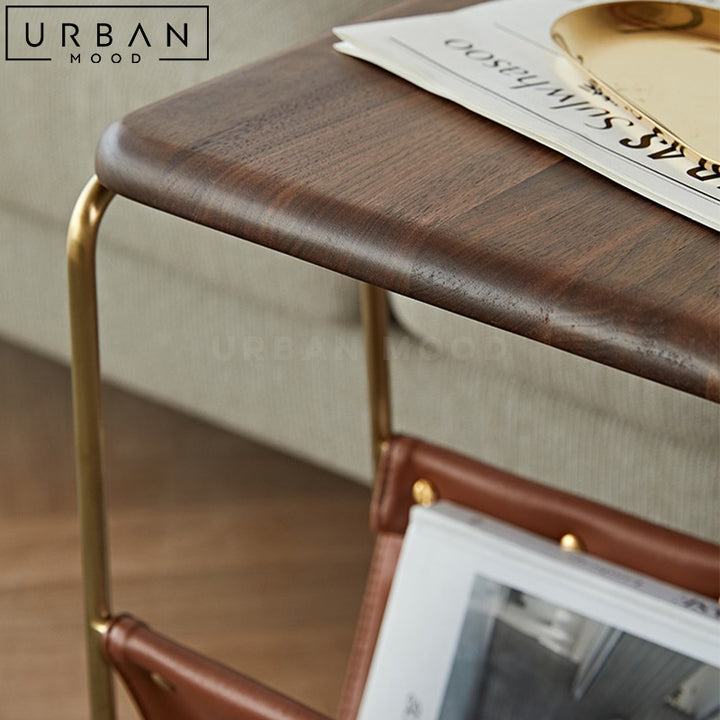 BARTA Mid-Century Solid Wood Side Table