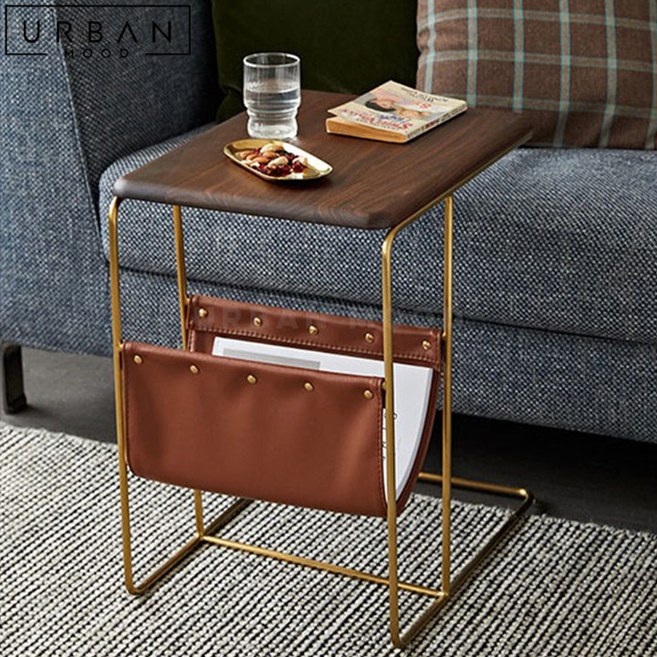 BARTA Mid-Century Solid Wood Side Table