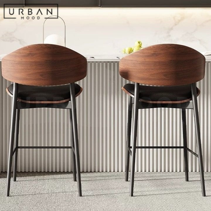 BOGART Modern Leather Bar Stool