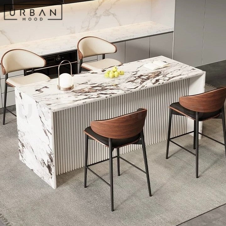 BOGART Modern Leather Bar Stool