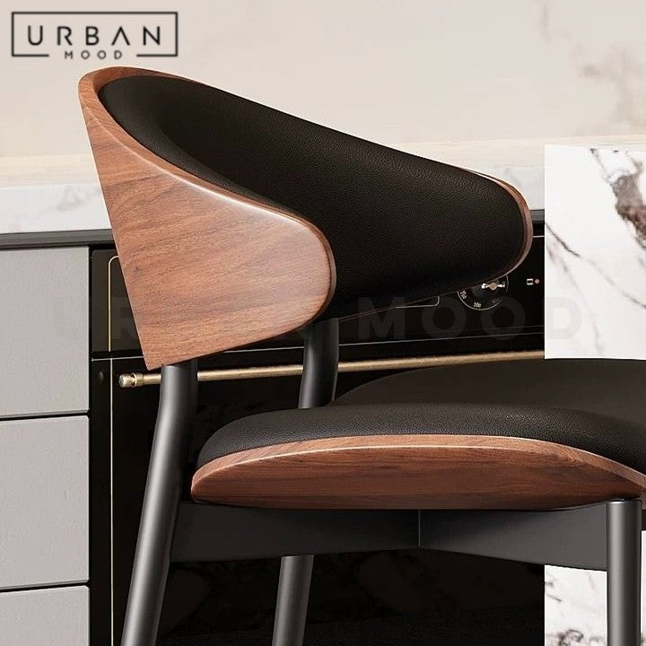 BOGART Modern Leather Bar Stool