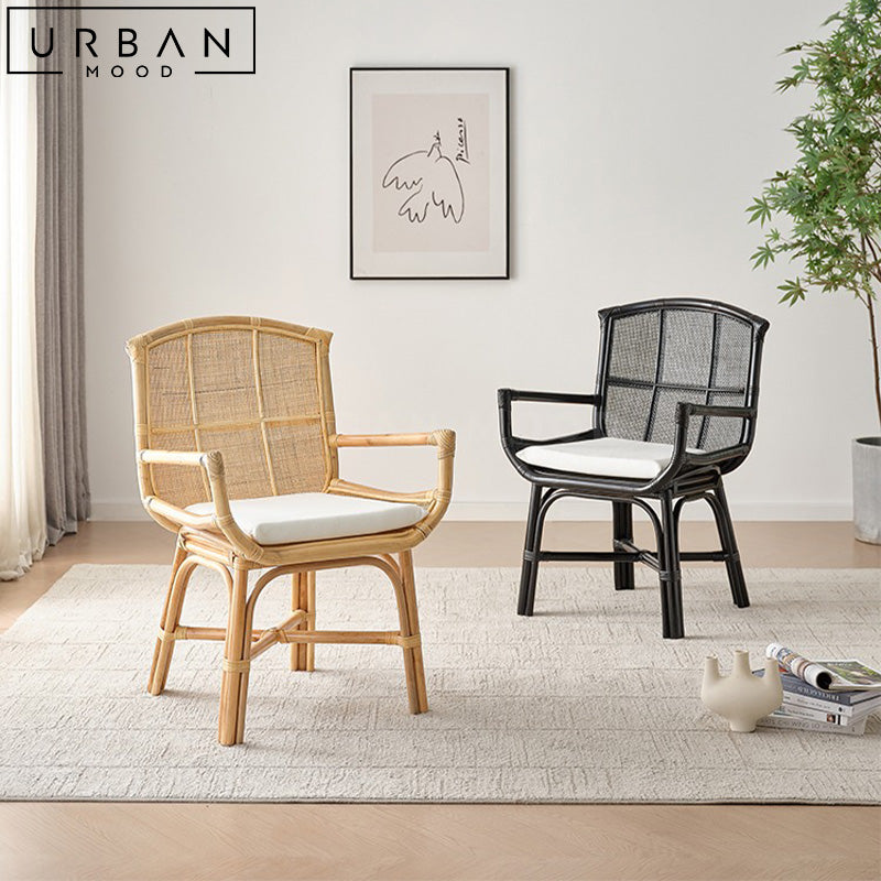 BETTY Rustic Rattan Dining Chair