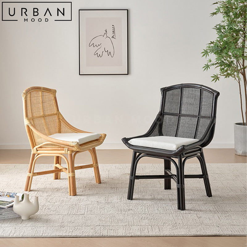 BETTY Rustic Rattan Dining Chair