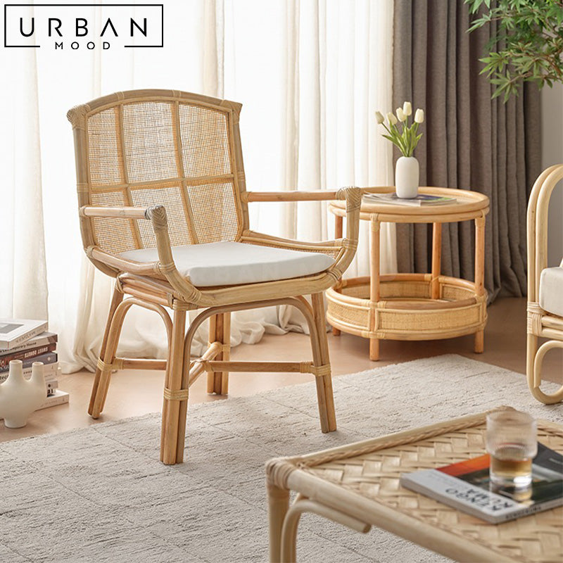 BETTY Rustic Rattan Dining Chair