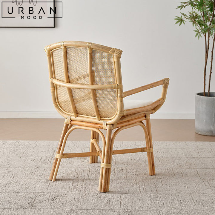 BETTY Rustic Rattan Dining Chair