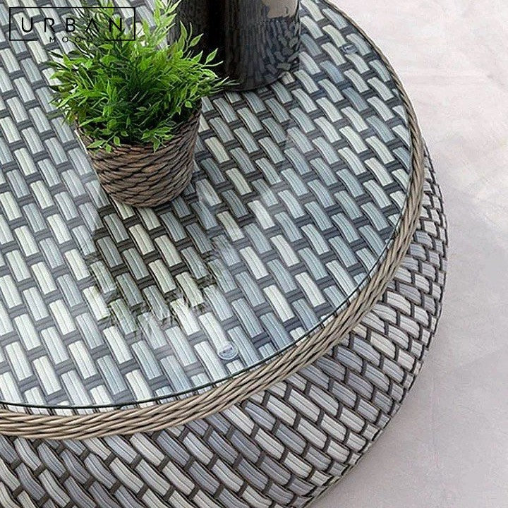 BJERG Modern Outdoor Rattan Sofa