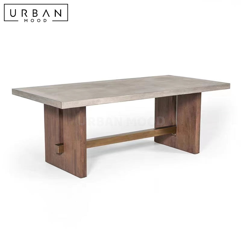 BLAZE Industrial Solid Wood Dining Table & Bench