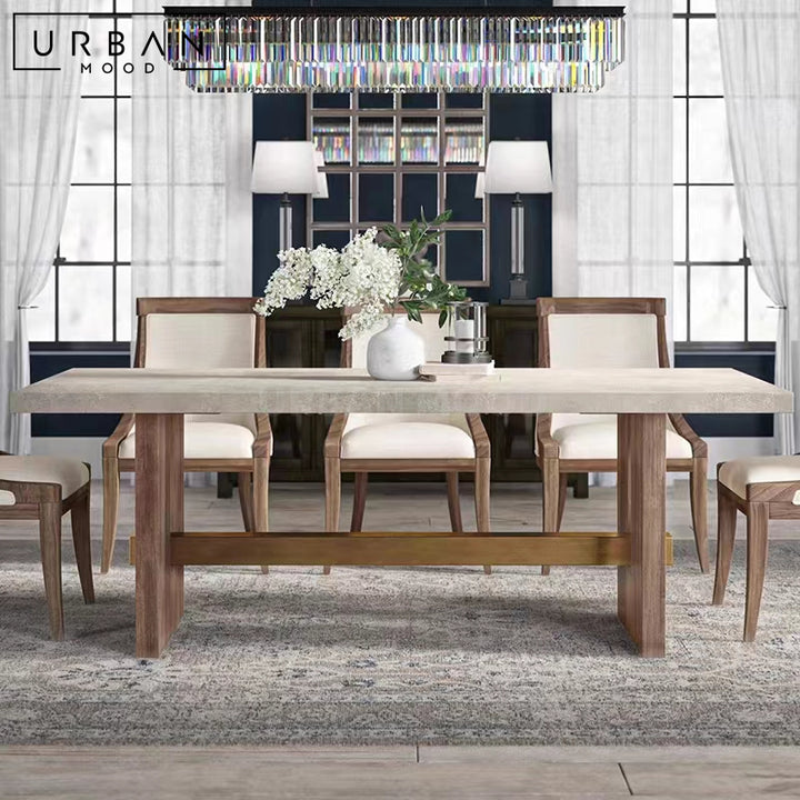 BLAZE Industrial Solid Wood Dining Table & Bench