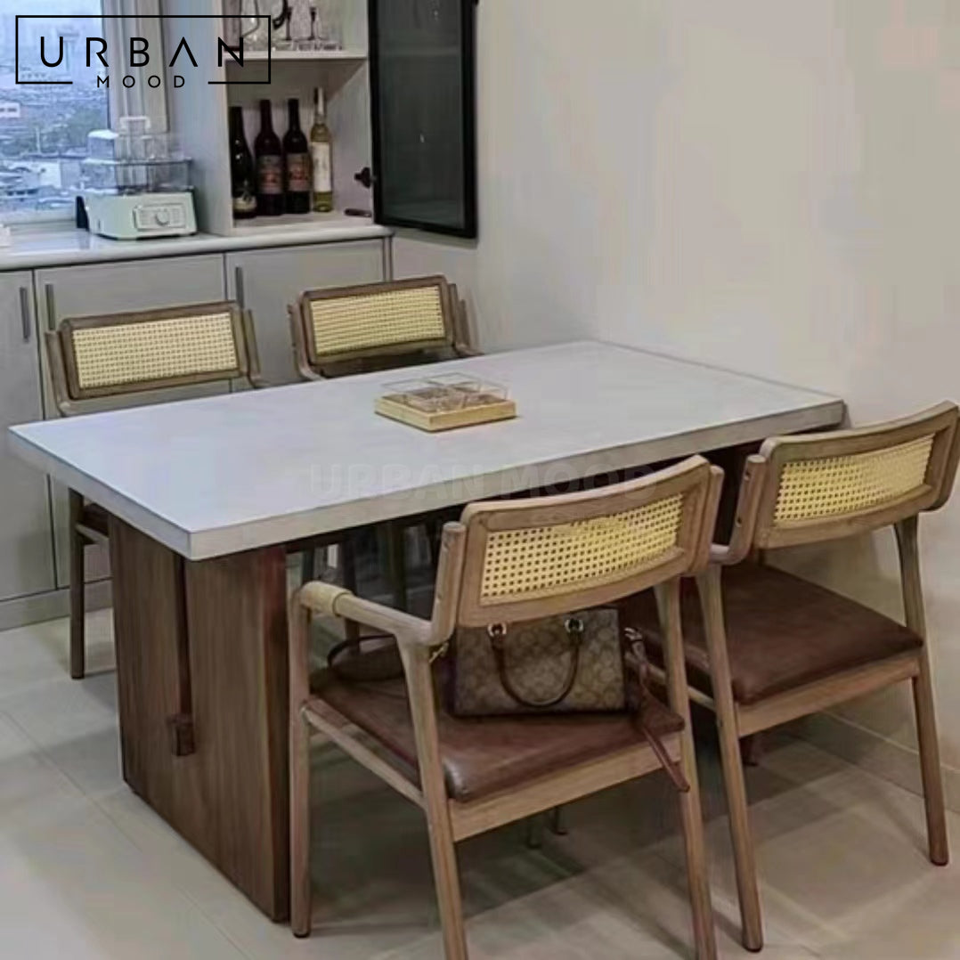 BLAZE Industrial Solid Wood Dining Table & Bench